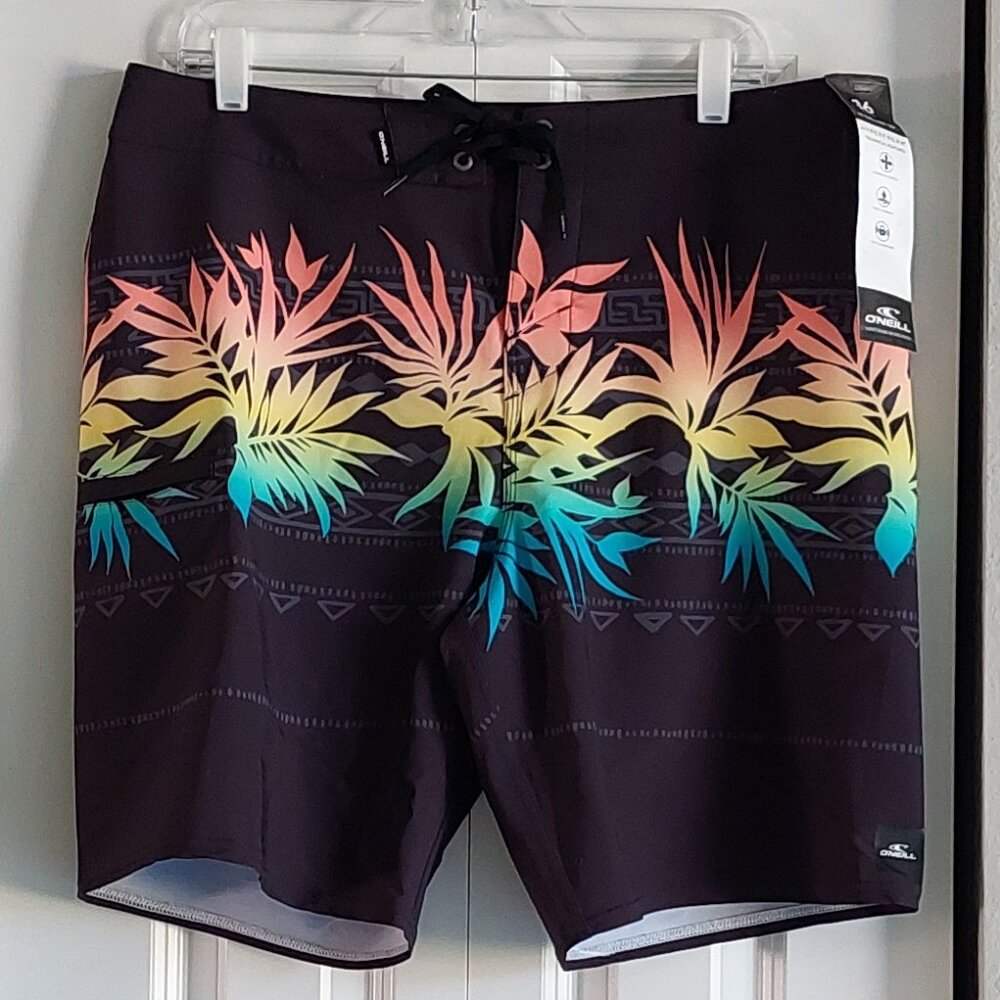 New O'Neill Hyperfreak Men's Stretch Board Shorts Size 36